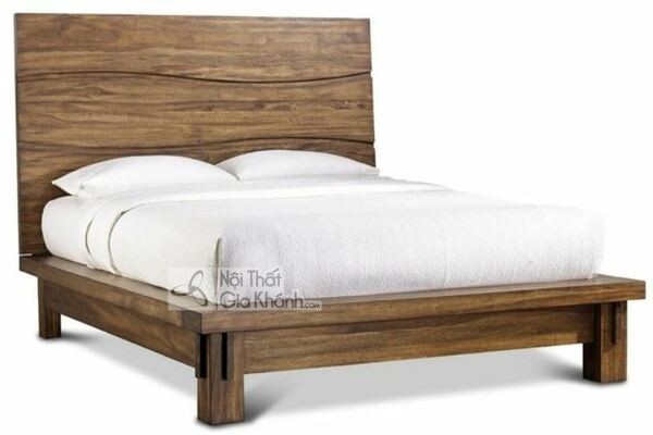 giường màu gụ gỗ
