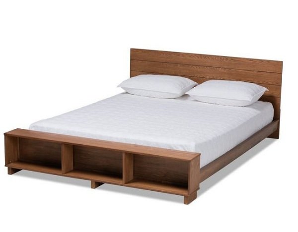 Mẫu giường ngủ gỗ óc chó có thiết kế mới lạ