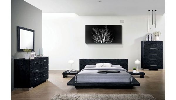 Giường và đồ nội thất màu đen độc đáo