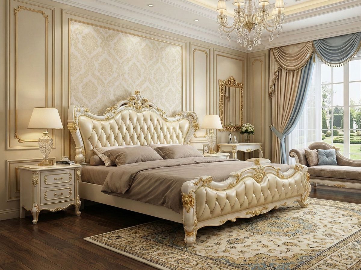 Giường Ngủ Tân Cổ Điển Kích Thước Lớn GIB68-20