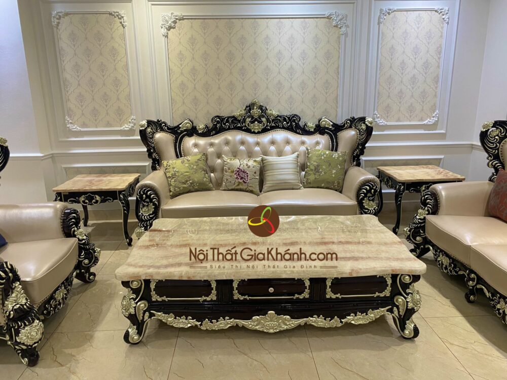 Bộ sofa 123 phong cách cổ điển hoàng gia SB988G-123
