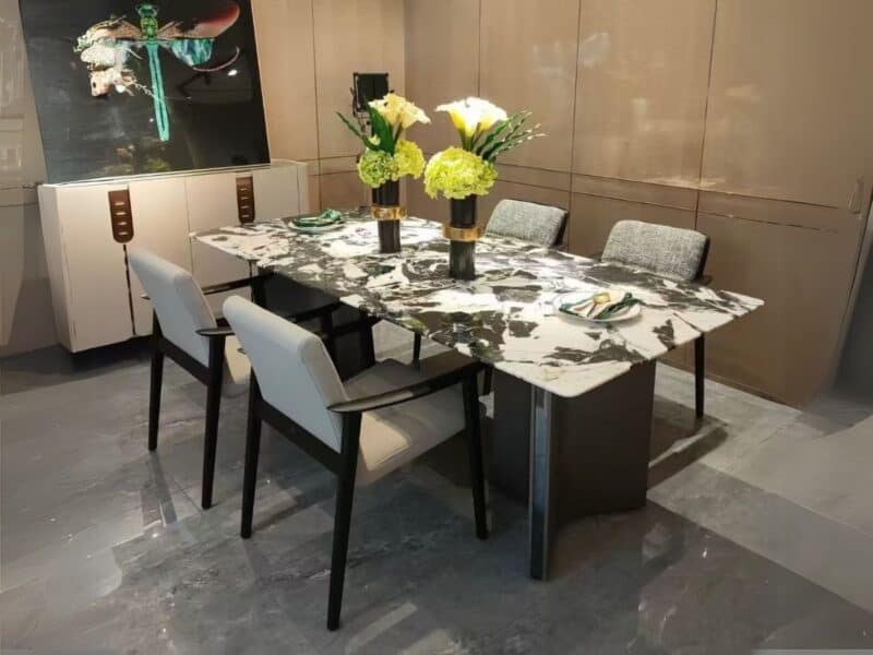 Bàn Ăn Mặt Đá Tự Nhiên 2m4 BAQ55-24