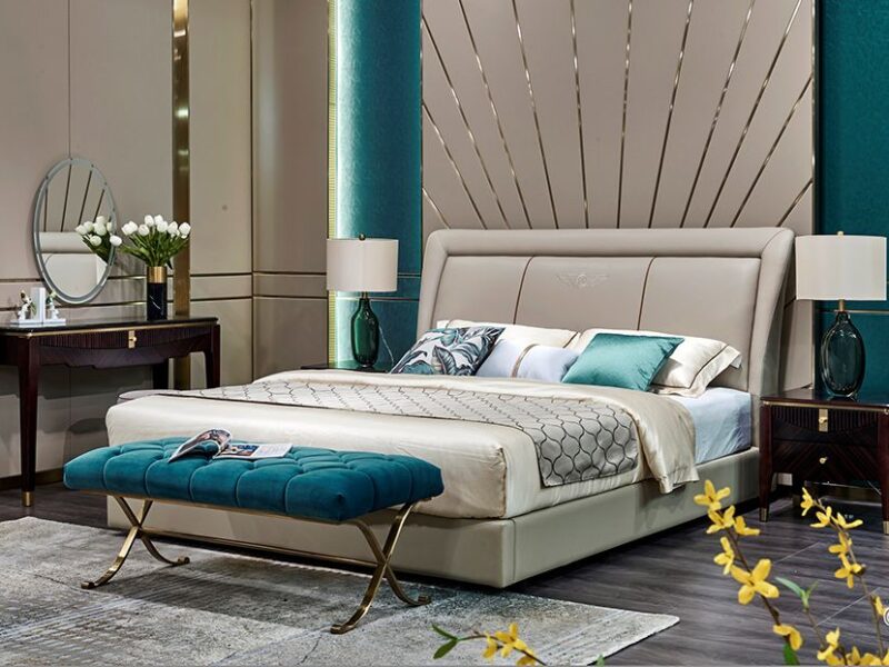 Giường Ngủ Bọc Da Cao GIQF259-18