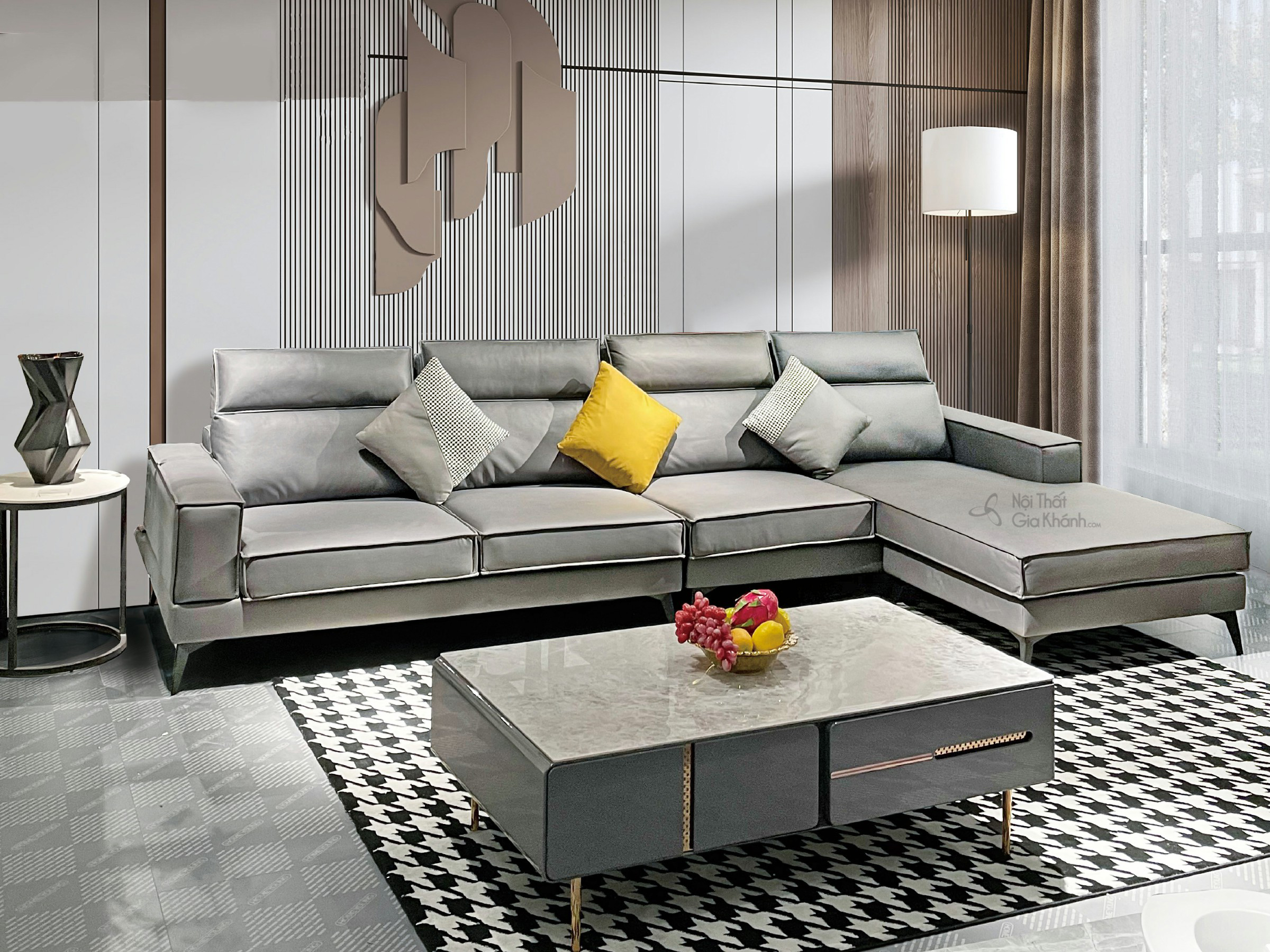 Bộ Sofa Vải Nhập Khâu 3 Băng Góc Trái SF301