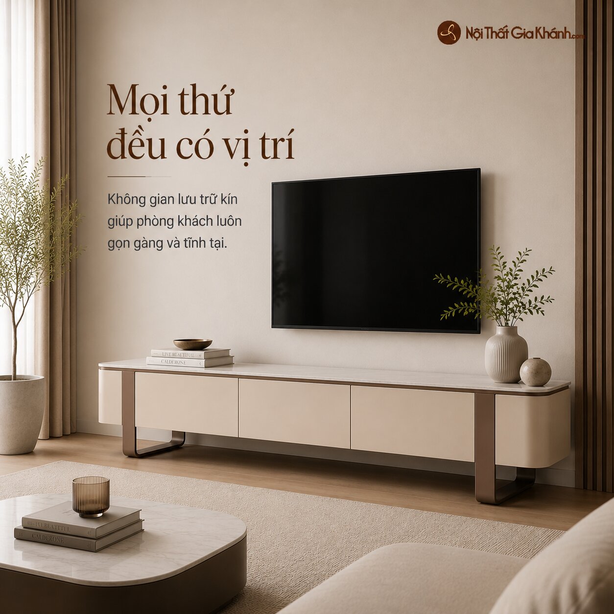 Kệ Tivi CIELO – Kệ Tivi Mặt Đá Hiện Đại KTKD8221-20 