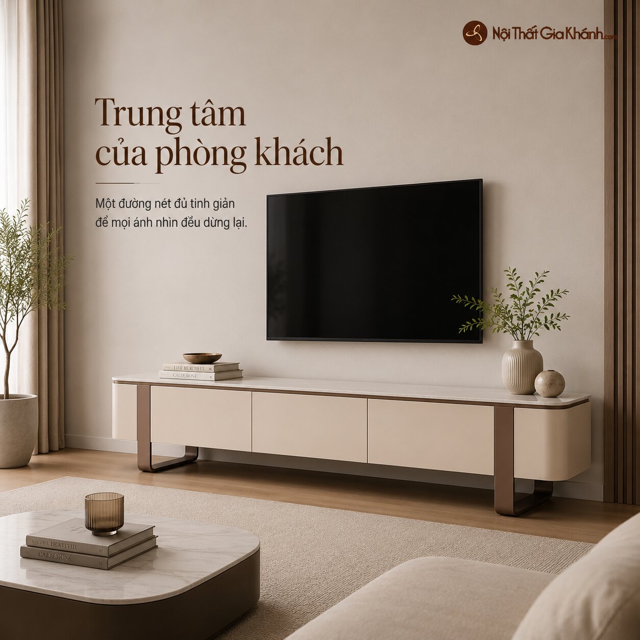 Kệ Tivi CIELO – Kệ Tivi Mặt Đá Hiện Đại KTKD8221-20 