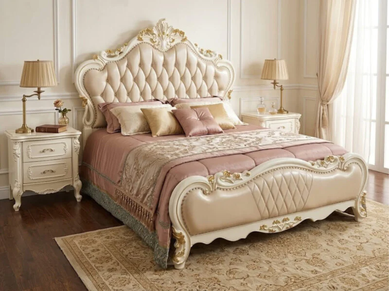 Giường Ngủ Tân Cổ Điển Nhập Khẩu Princess Élodie 1M8 GIB16-18