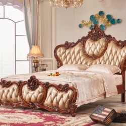 giuong king size boc da co dien 2m2m2 bh8831