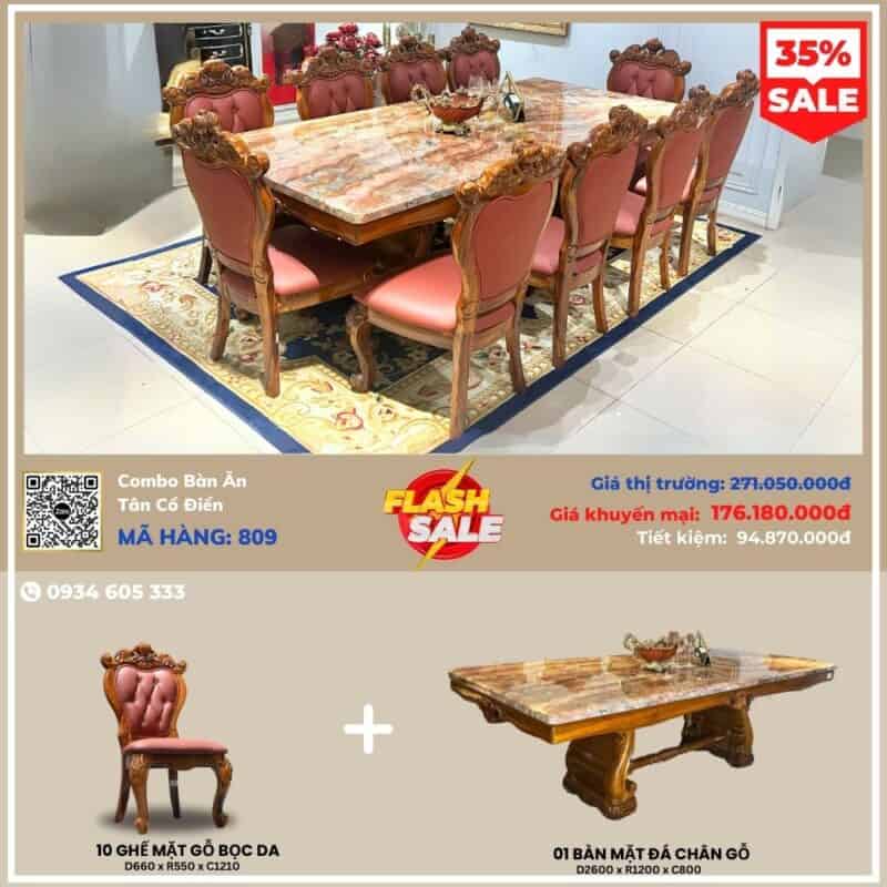Combo Bộ Bàn Ân Tân Cổ Điển