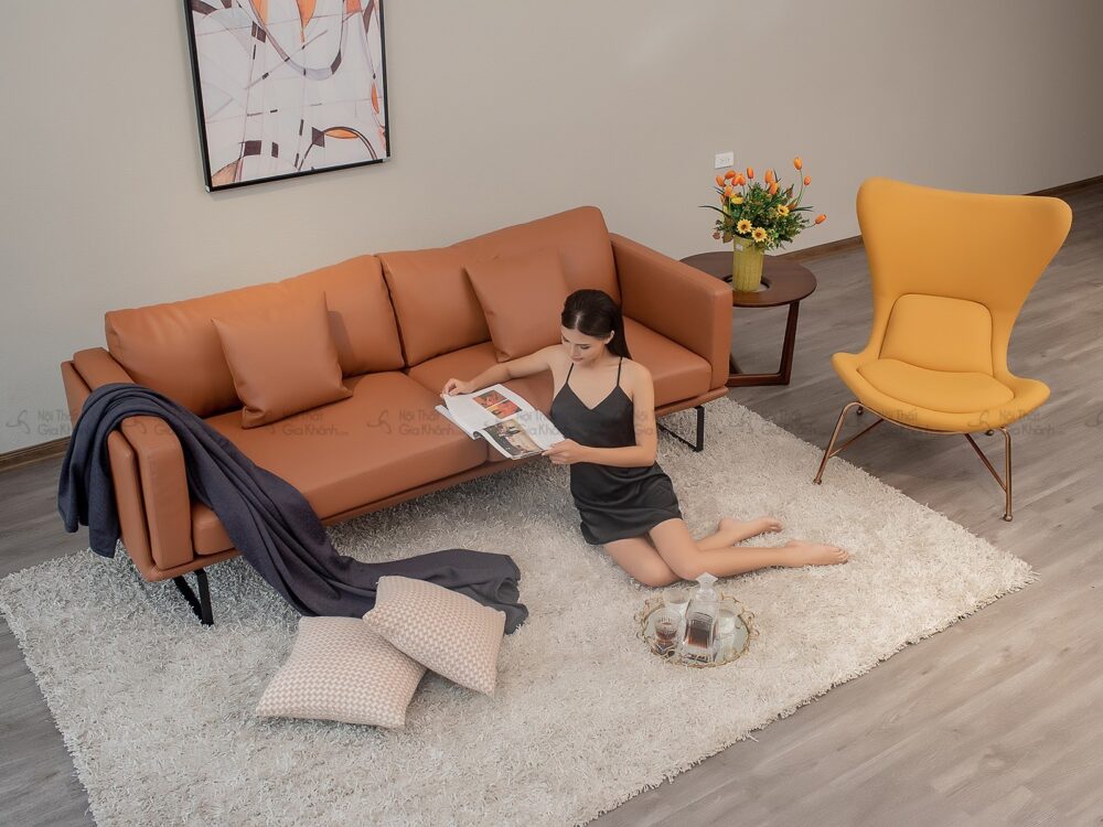 Sofa màu cam: lựa chọn cá tính cho phòng khách trẻ trung