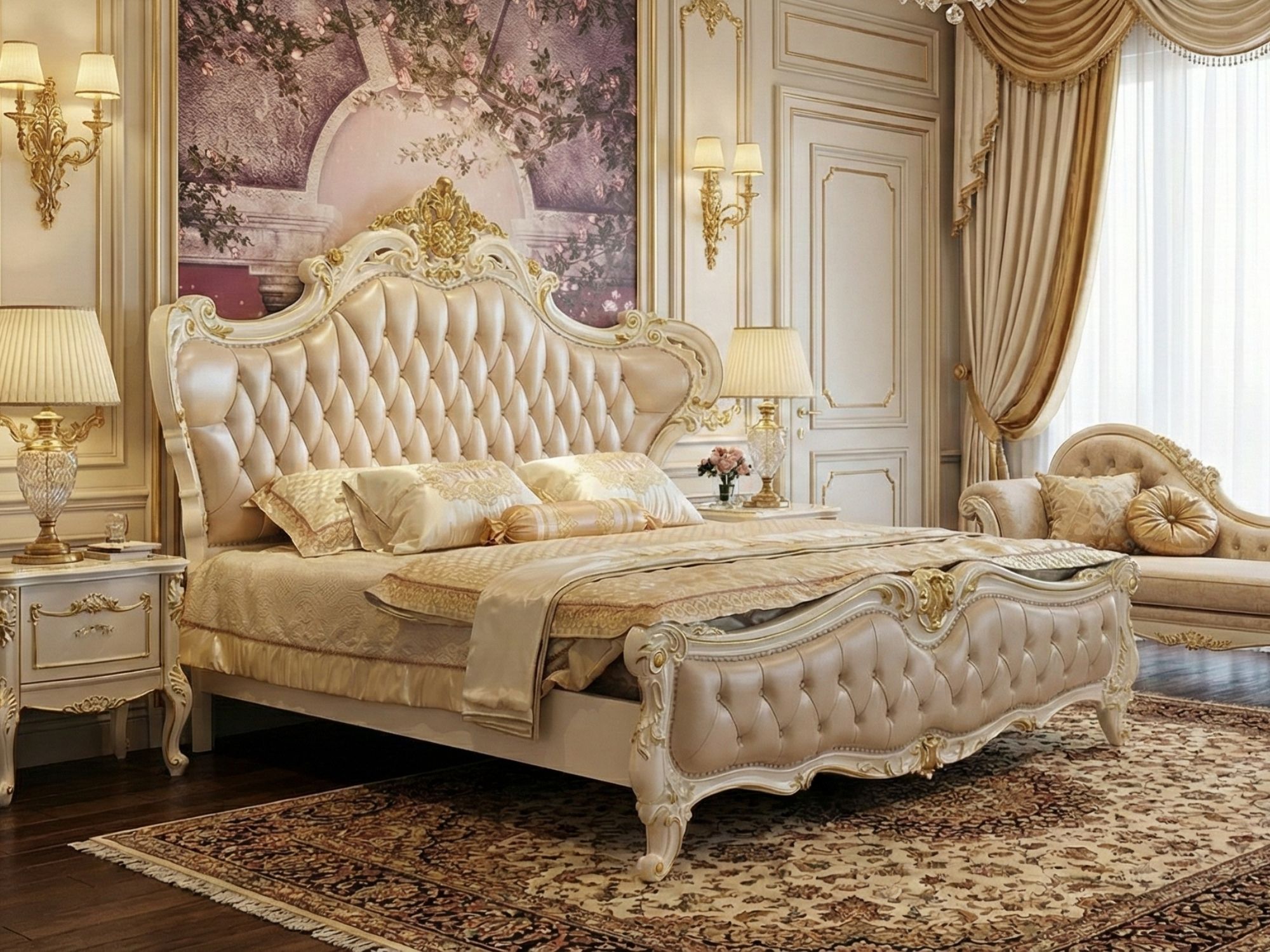 Giường Ngủ Tân Cổ Điển 1M8 GIB21-18 - Ảnh 2