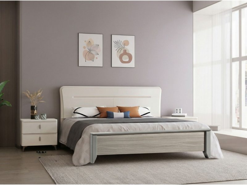 Giường Ngủ Hiện Đại Kèm 2 Tủ Đầu Giường GI6801-18