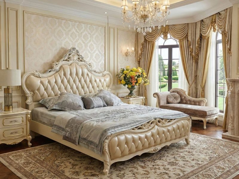 Giường Ngủ Tân Cổ Điển Nhập Khẩu GIB02-18