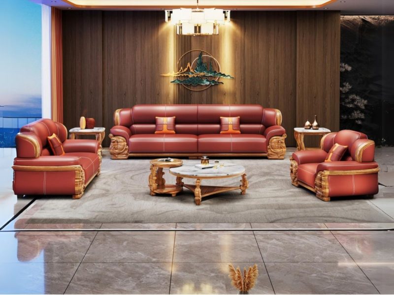 Bộ Sofa Gỗ Mun SB8205-124