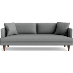 Sofa băng Lewis Extra SF-646 ba chỗ ngồi, bọc vải màu xám đậm sang trọng, chụp chính diện trên nền trắng, thể hiện sự chắc…