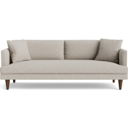 Sofa băng Lewis Extra SF-646 ba chỗ ngồi, bọc vải màu be nhạt trung tính, chụp chính diện trên nền trắng, dễ dàng phối hợp…