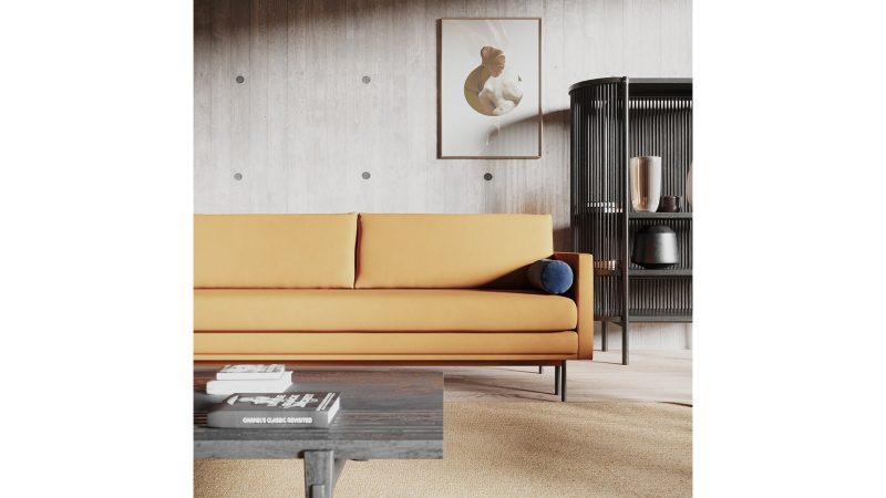 Sofa Băng Bọc Vải Phong Cách Century Cho Phòng Khách SF-563