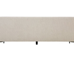 Mặt sau của sofa băng SF-189 màu be nhạt, chụp chính diện trên nền trắng. Hình ảnh cho thấy sự hoàn thiện tỉ mỉ với cùng c…