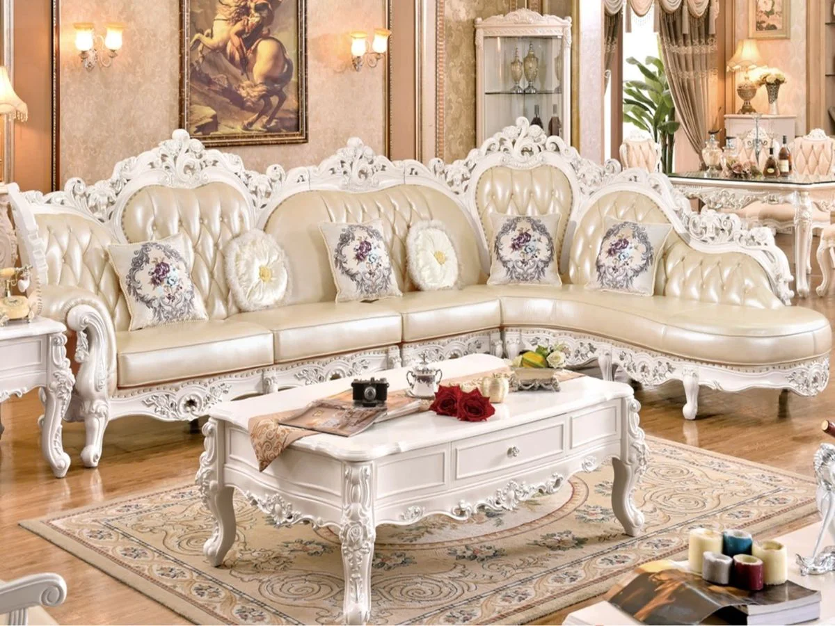 Sofa Góc Tân Cổ Điển Thượng Lưu Cho Phòng Khách SB905-3B