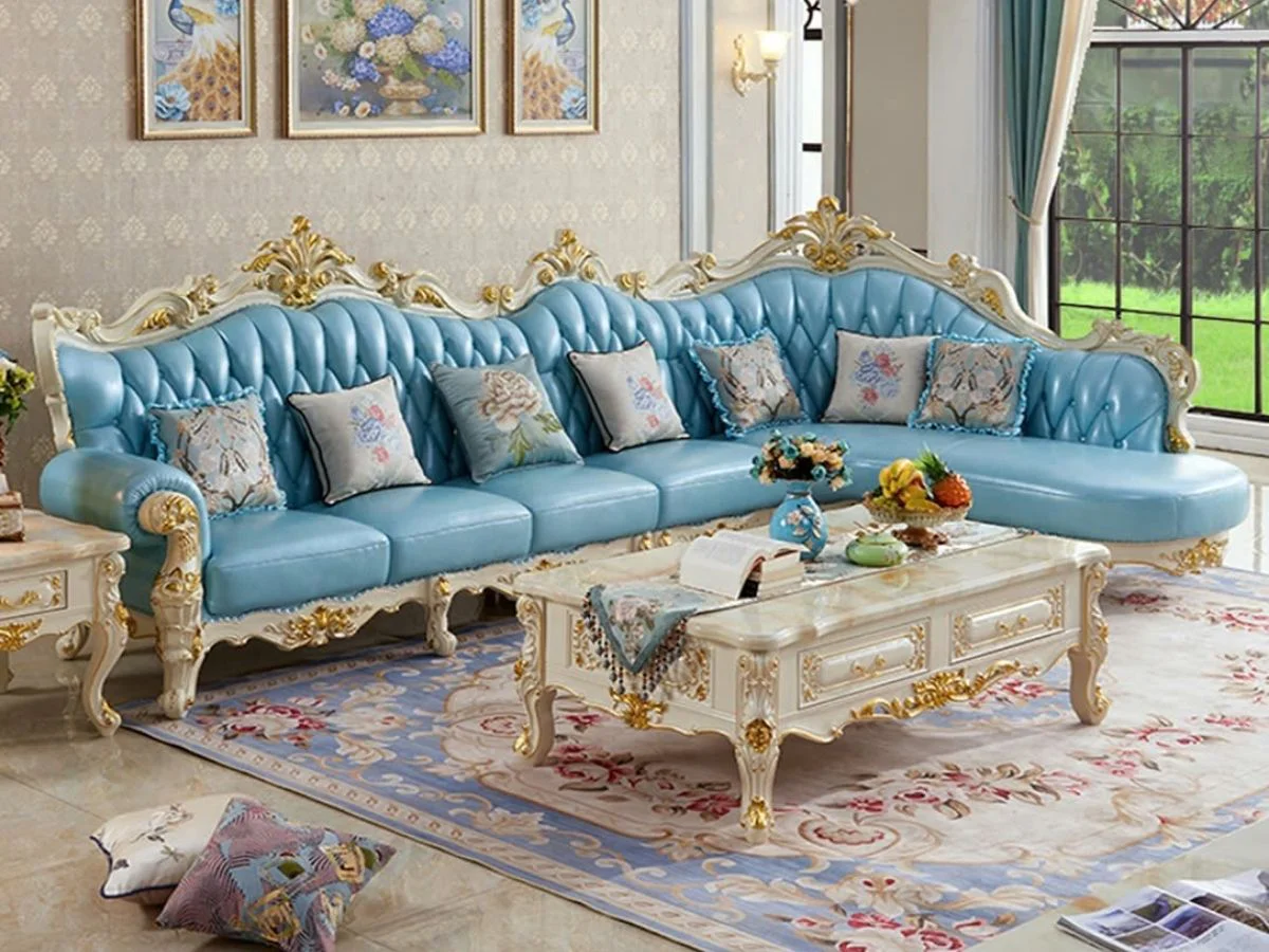 Sofa Góc Tân Cổ Điển Nhập Khẩu SB909-3B