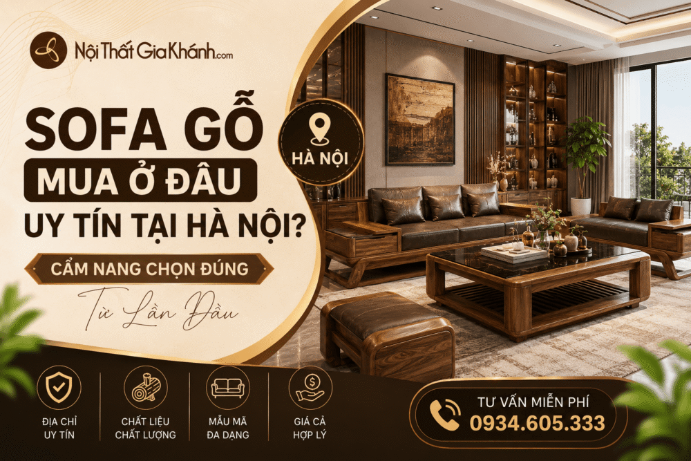 Sofa Gỗ Mua Ở Đâu Uy Tín Tại Hà Nội? Cẩm Nang Chọn Đúng Từ Lần Đầu