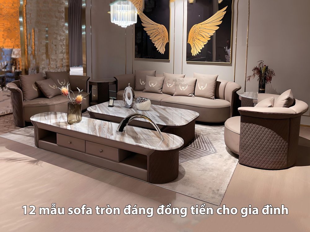 12 mẫu sofa tròn đáng đồng tiền cho gia đình