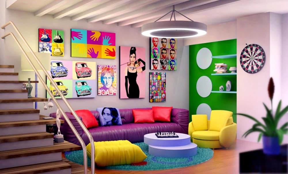 Thiết Kế Nội Thất Phong Cách Pop Art - Phá Cách, Độc Đáo Và Màu Sắc