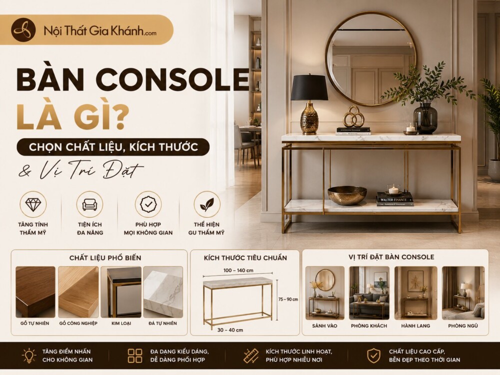 Bàn Console Là Gì? Vì Sao Đây Là Lựa Chọn Nội Thất Hoàn Hảo