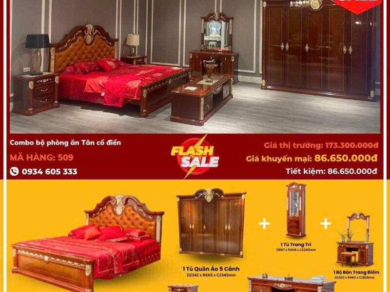 Combo Phòng Ngủ Tân Cổ Điển 509