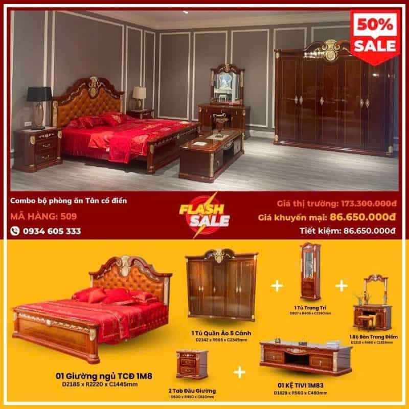Combo Phòng Ngủ Tân Cổ Điển 509