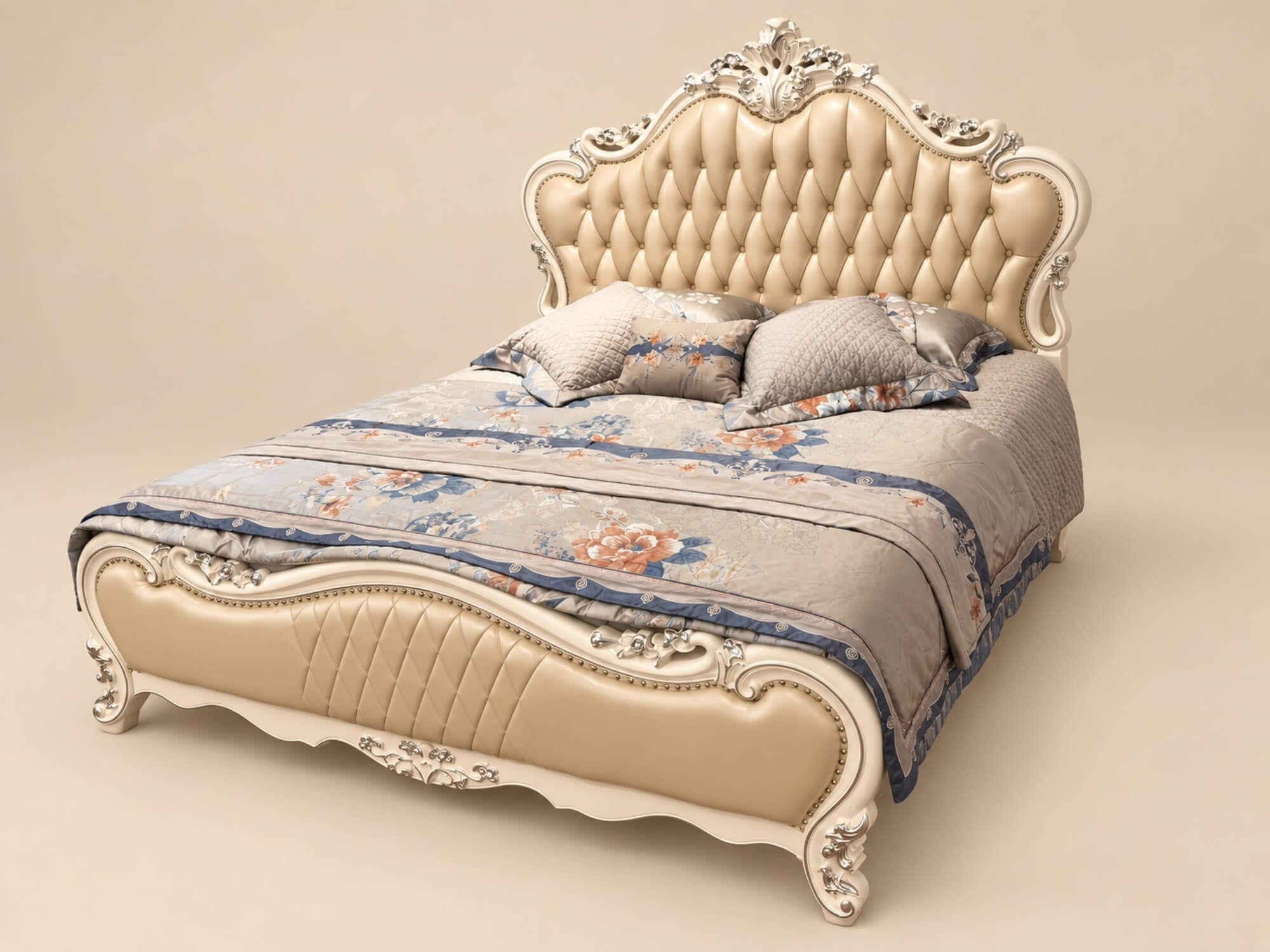 Giường Ngủ PRINCESS ÉLODIE - Giường Tân Cổ Điển Nhập Khẩu 1M8 GIB16-18 - Ảnh 2