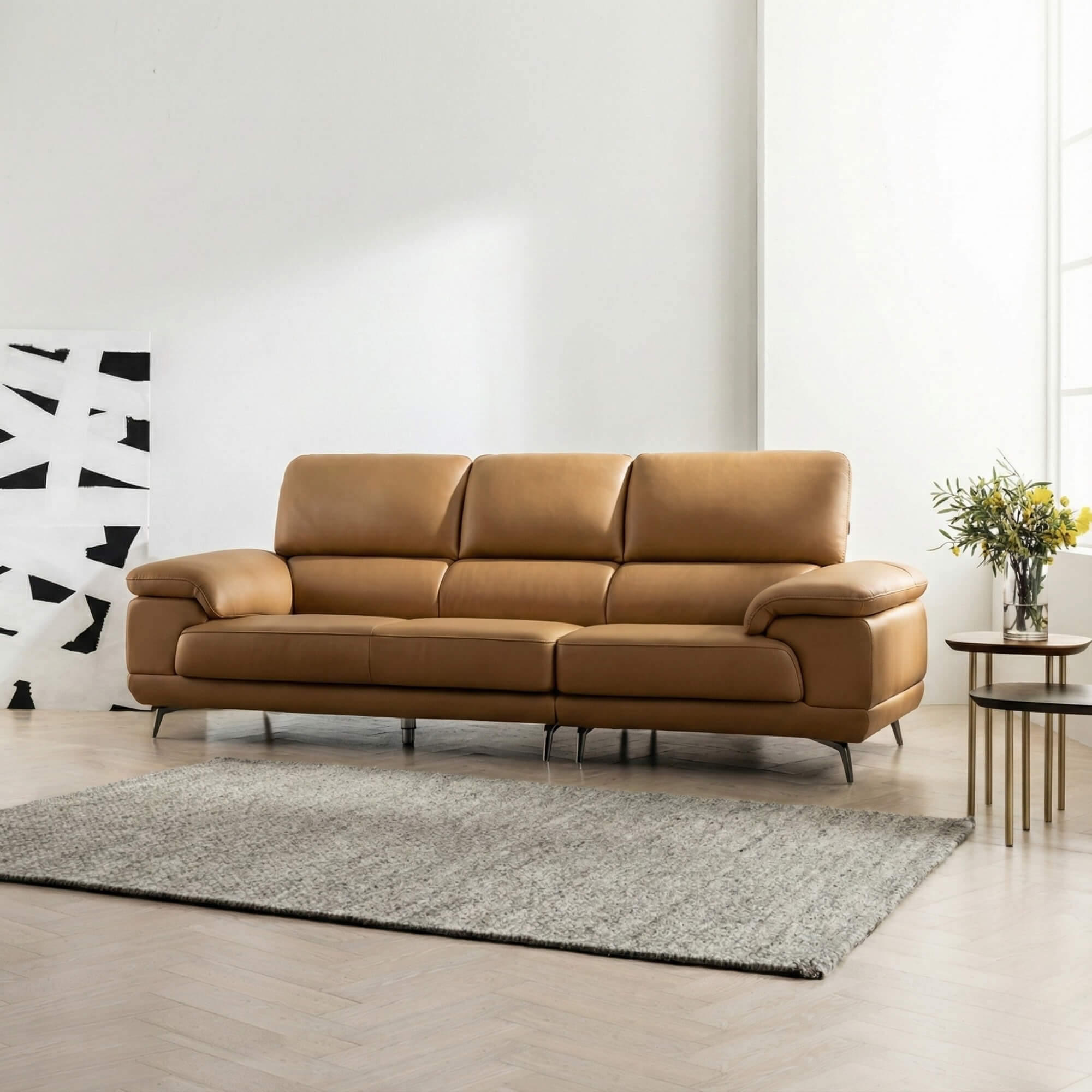 Sofa BENFORD – Sofa Băng Hiện Đại Bọc Da Thiết Di Chuyển Tự Do Êm Ái 