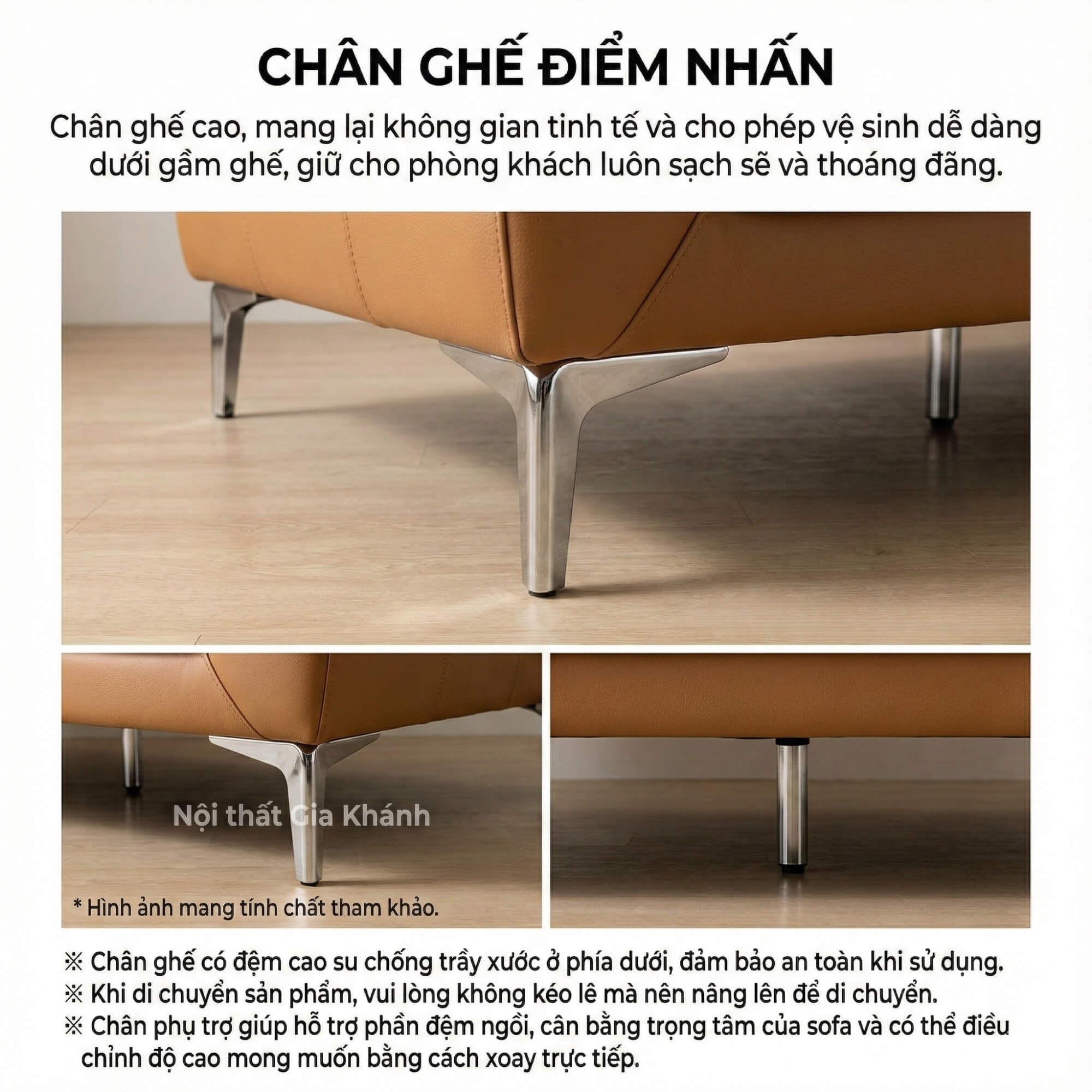 Sofa BENFORD – Sofa Băng Hiện Đại Bọc Da Thiết Di Chuyển Tự Do Êm Ái 