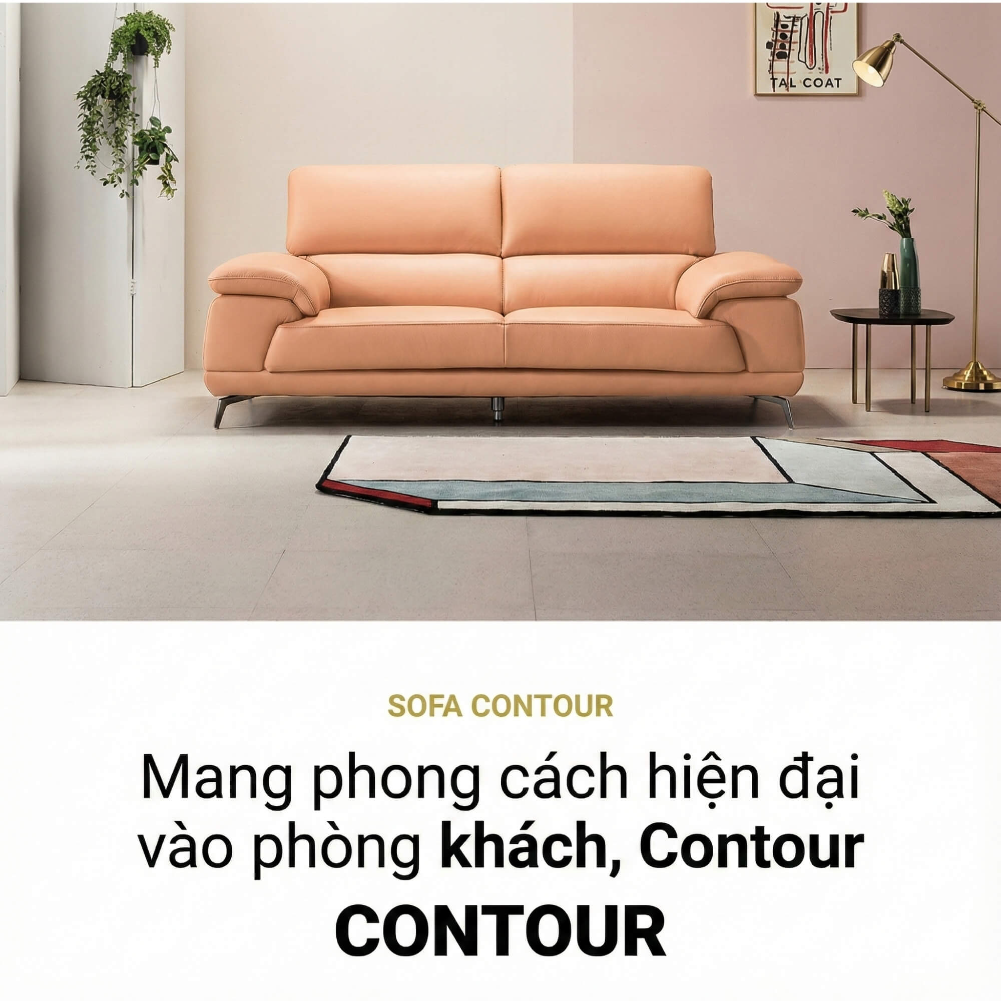 Sofa CONTOUR - Sofa Băng Nhỏ Gọn 2 Chỗ Cho Chung Cư 