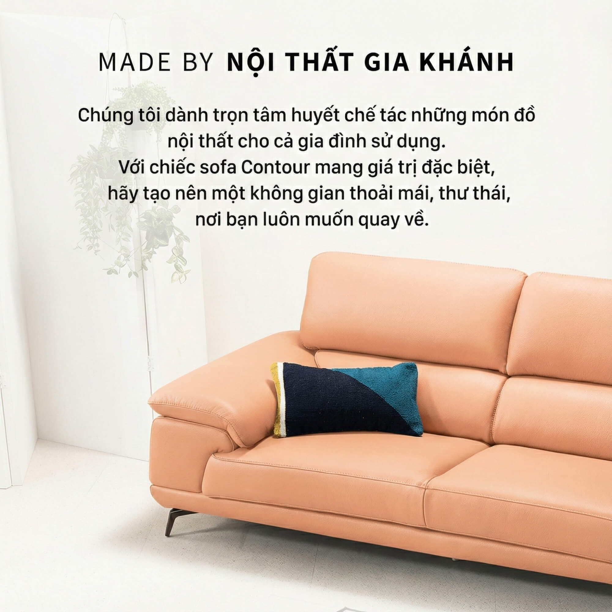 Sofa CONTOUR - Sofa Băng Nhỏ Gọn 2 Chỗ Cho Chung Cư 