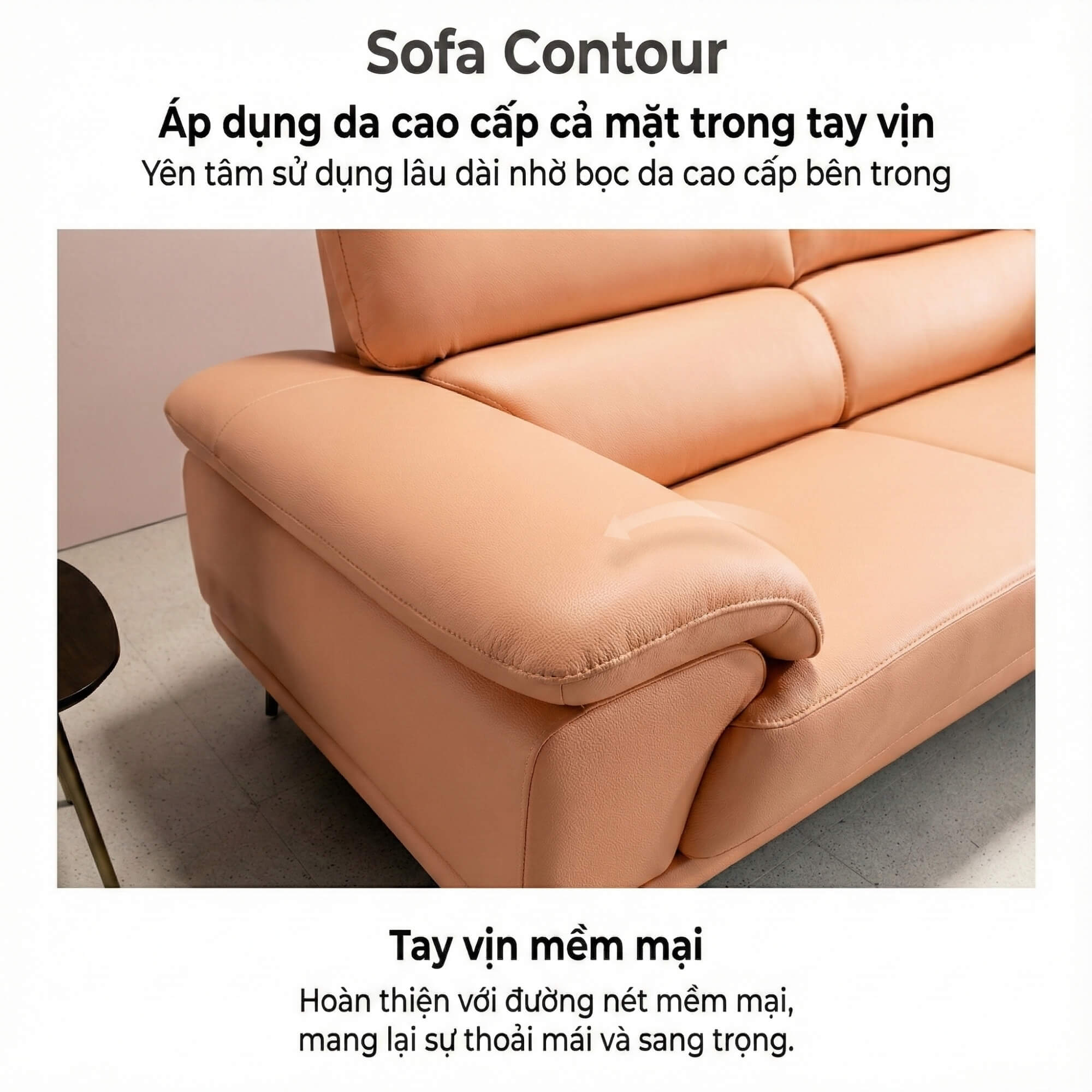 Sofa CONTOUR - Sofa Băng Nhỏ Gọn 2 Chỗ Cho Chung Cư 
