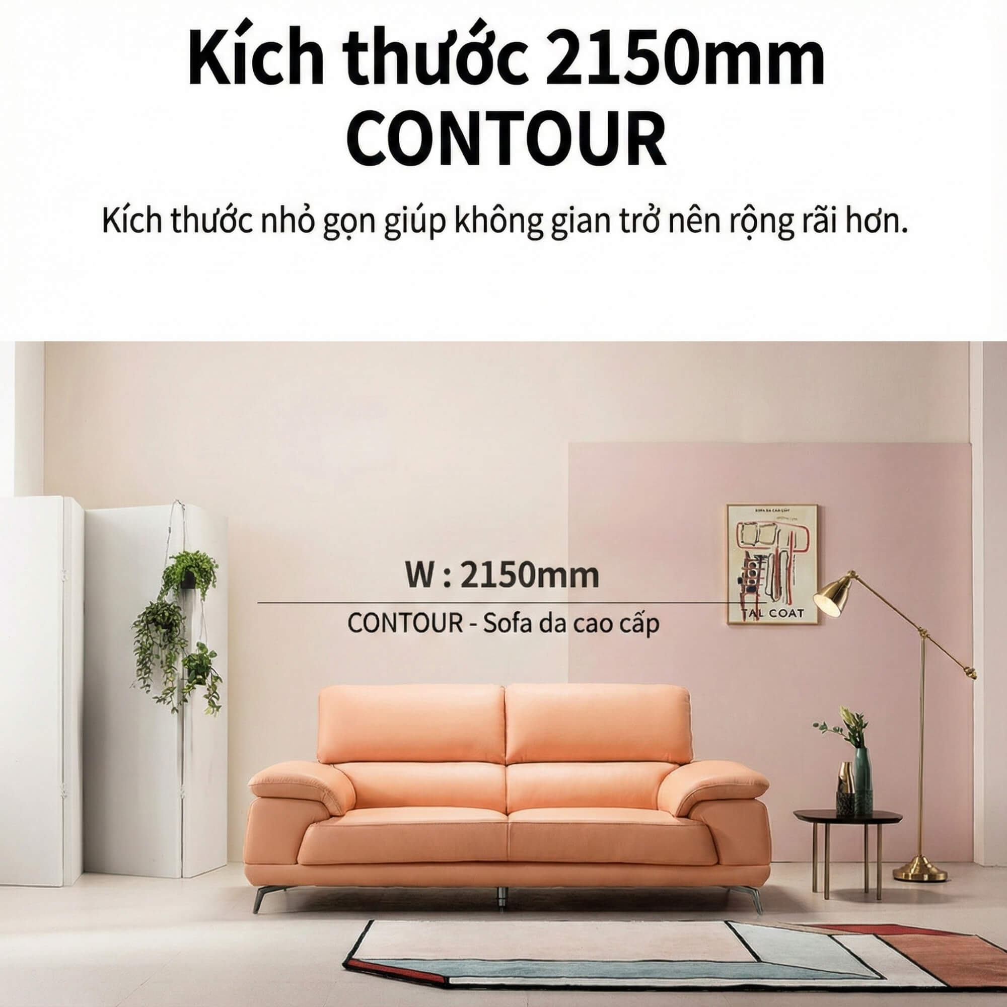 Sofa CONTOUR - Sofa Băng Nhỏ Gọn 2 Chỗ Cho Chung Cư 