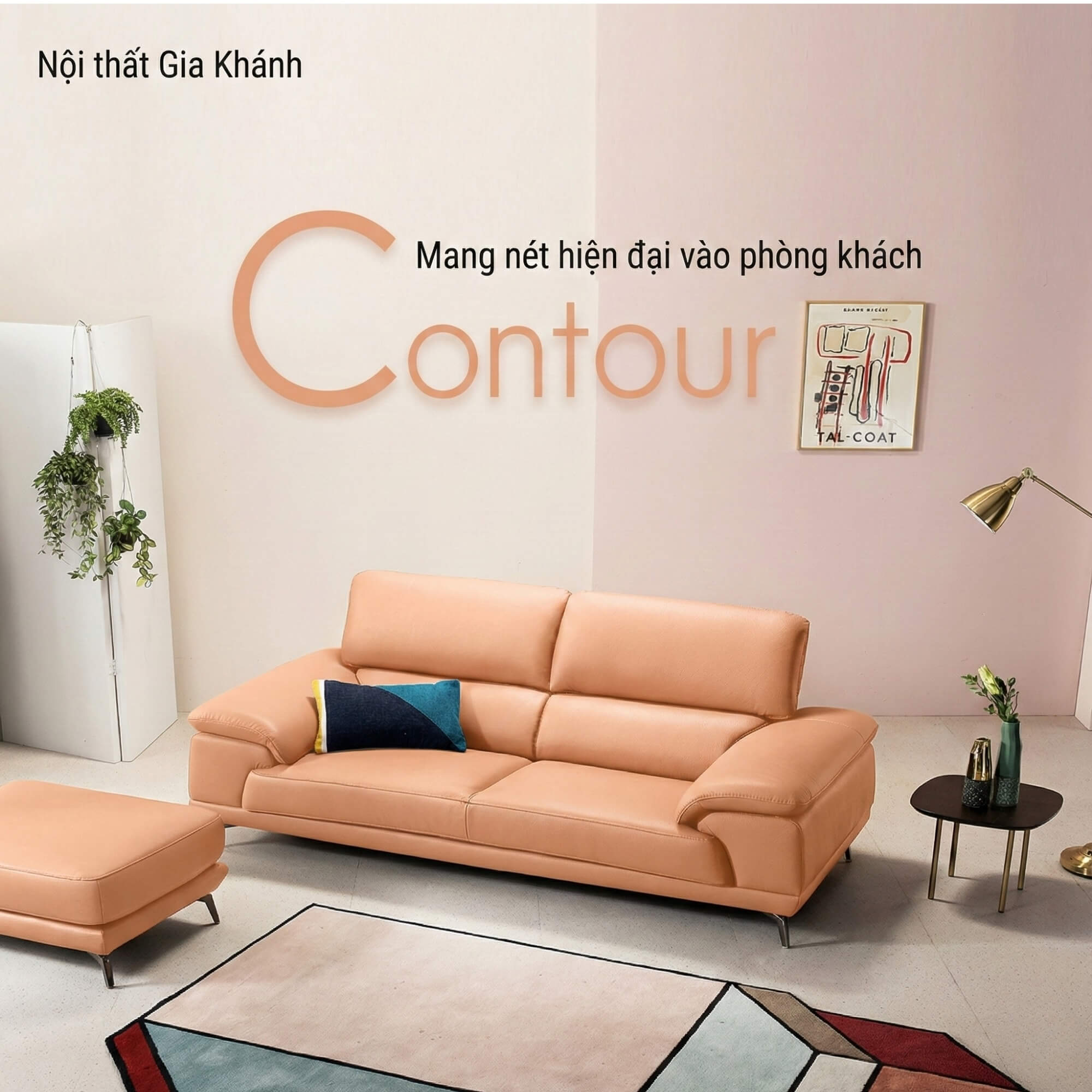 Sofa CONTOUR - Sofa Băng Nhỏ Gọn 2 Chỗ Cho Chung Cư 