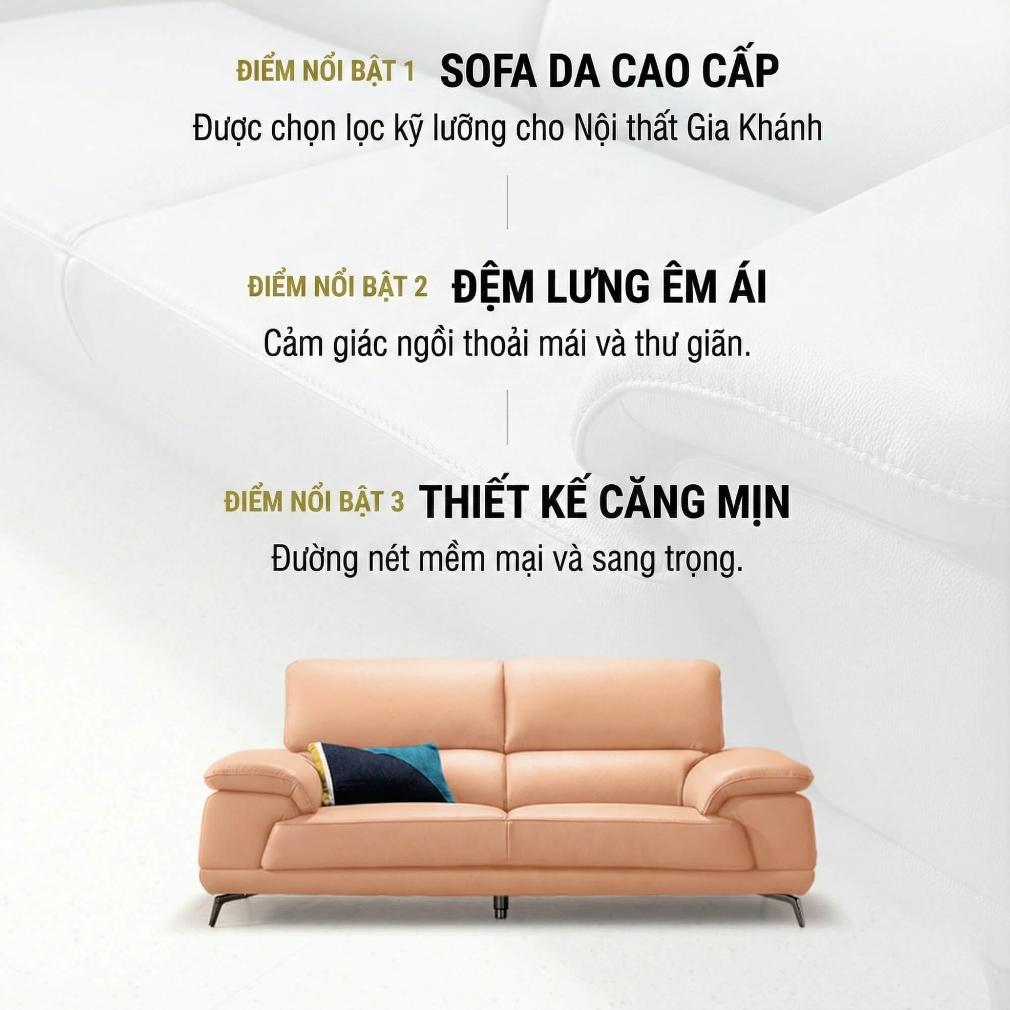 Sofa CONTOUR - Sofa Băng Nhỏ Gọn 2 Chỗ Cho Chung Cư 