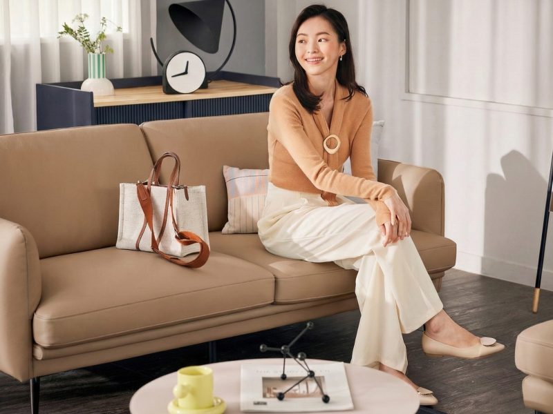 Sofa DELICA – Sofa Da Băng Đôi Cao Cấp Nhỏ Gọn Cho Phòng Khách Mini