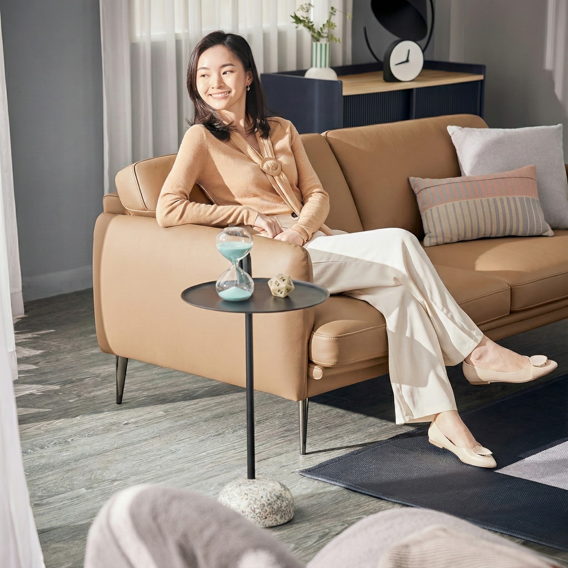 Sofa DELICA – Sofa Da Băng Đôi Cao Cấp Nhỏ Gọn Cho Phòng Khách Mini