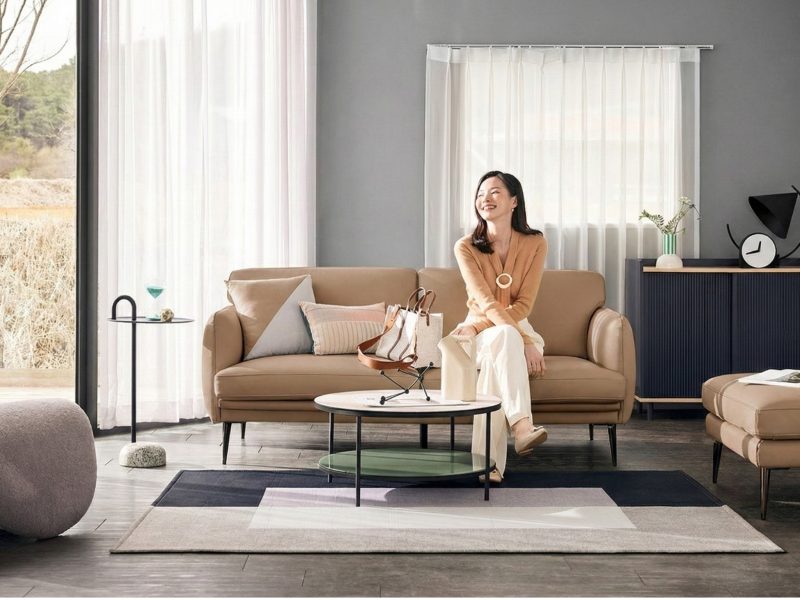 Sofa DELICA – Sofa Da Băng Đôi Cao Cấp Nhỏ Gọn Cho Phòng Khách Mini