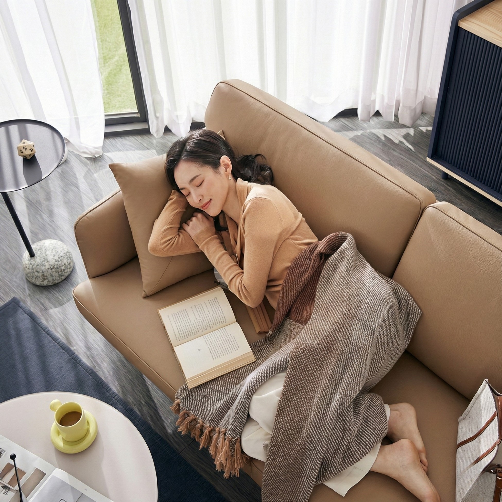 Sofa DELICA – Sofa Da Băng Đôi Cao Cấp Nhỏ Gọn Cho Phòng Khách Mini