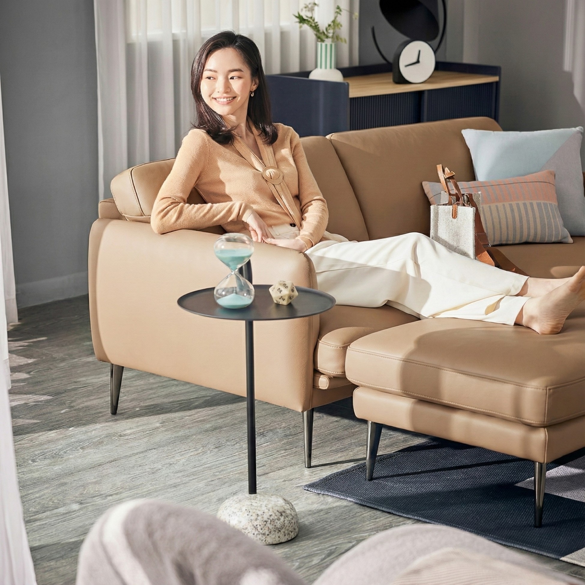 Sofa DELICA – Sofa Da Băng Đôi Cao Cấp Nhỏ Gọn Cho Phòng Khách Mini