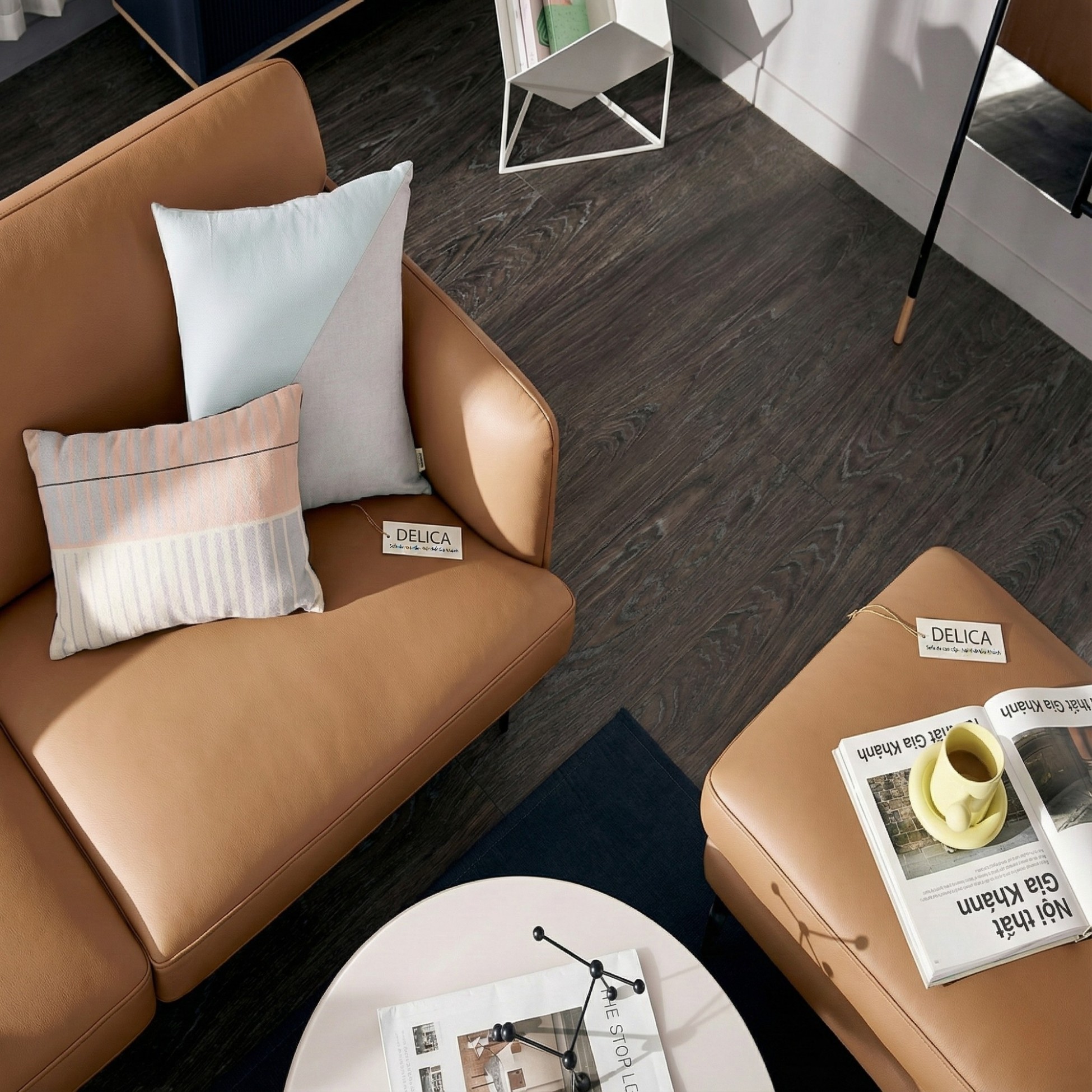 Sofa DELICA – Sofa Da Băng Đôi Cao Cấp Nhỏ Gọn Cho Phòng Khách Mini