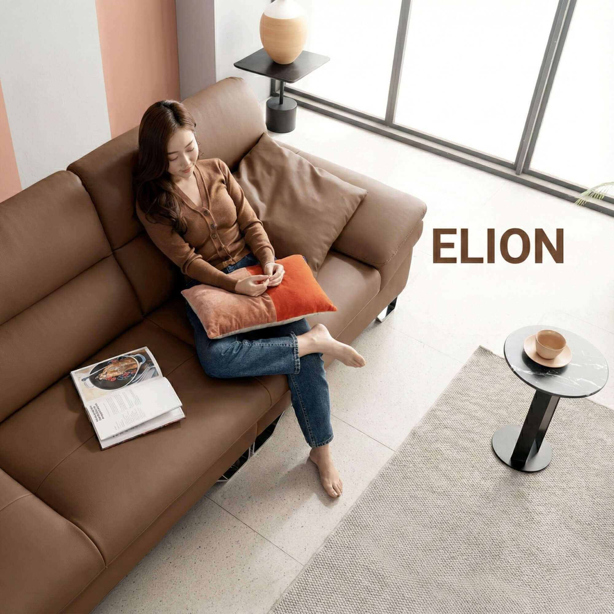 Sofa ELION – Sofa Văng Da Cao Cấp Hiện Đại Thiết Kế Tay Daybed