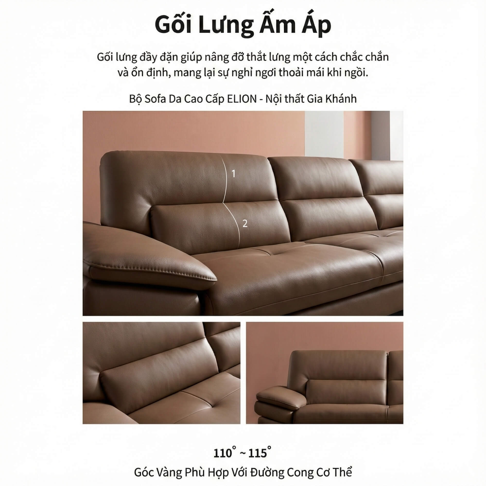 Sofa ELION – Sofa Văng Da Cao Cấp Hiện Đại Thiết Kế Tay Daybed