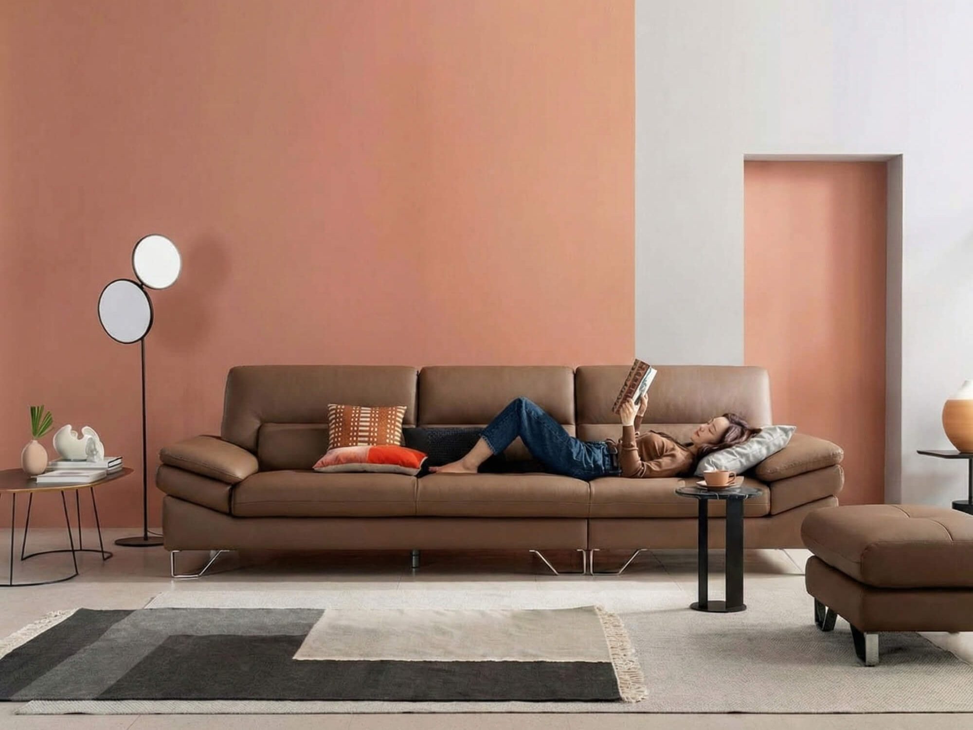 Sofa ELION – Sofa Văng Da Cao Cấp Hiện Đại Thiết Kế Tay Daybed