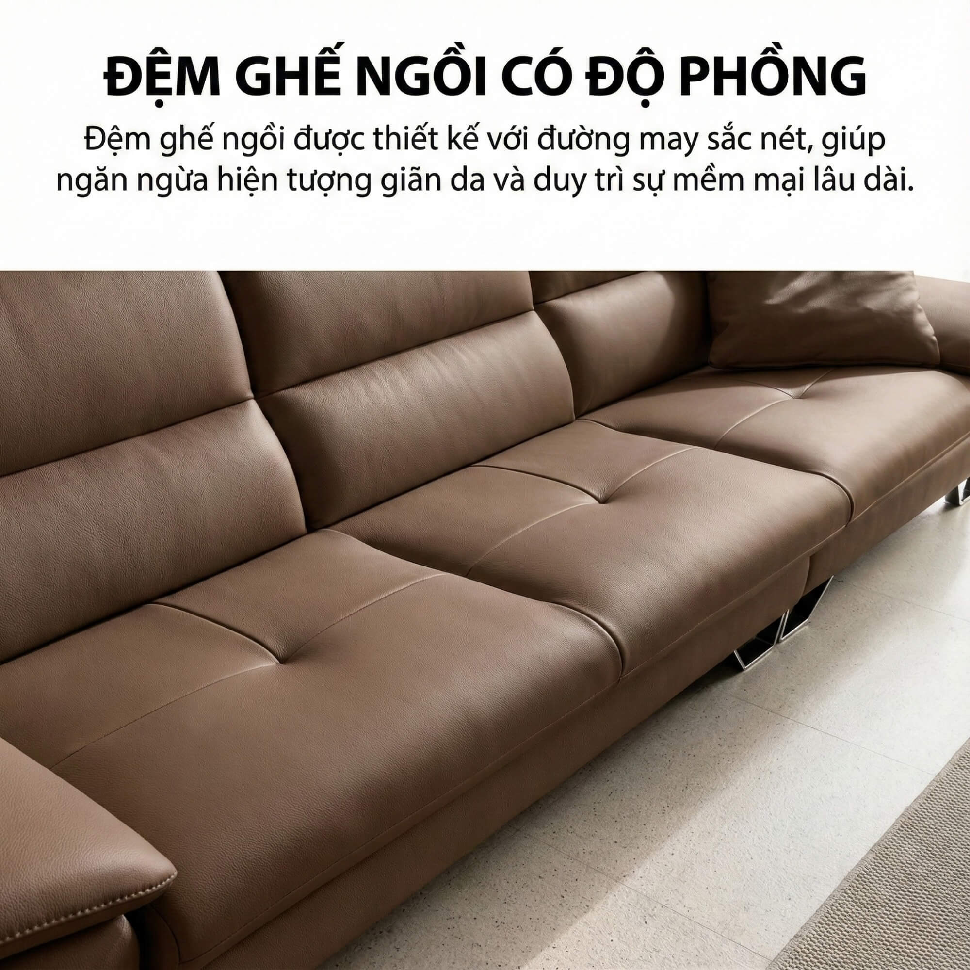 Sofa ELION – Sofa Văng Da Cao Cấp Hiện Đại Thiết Kế Tay Daybed