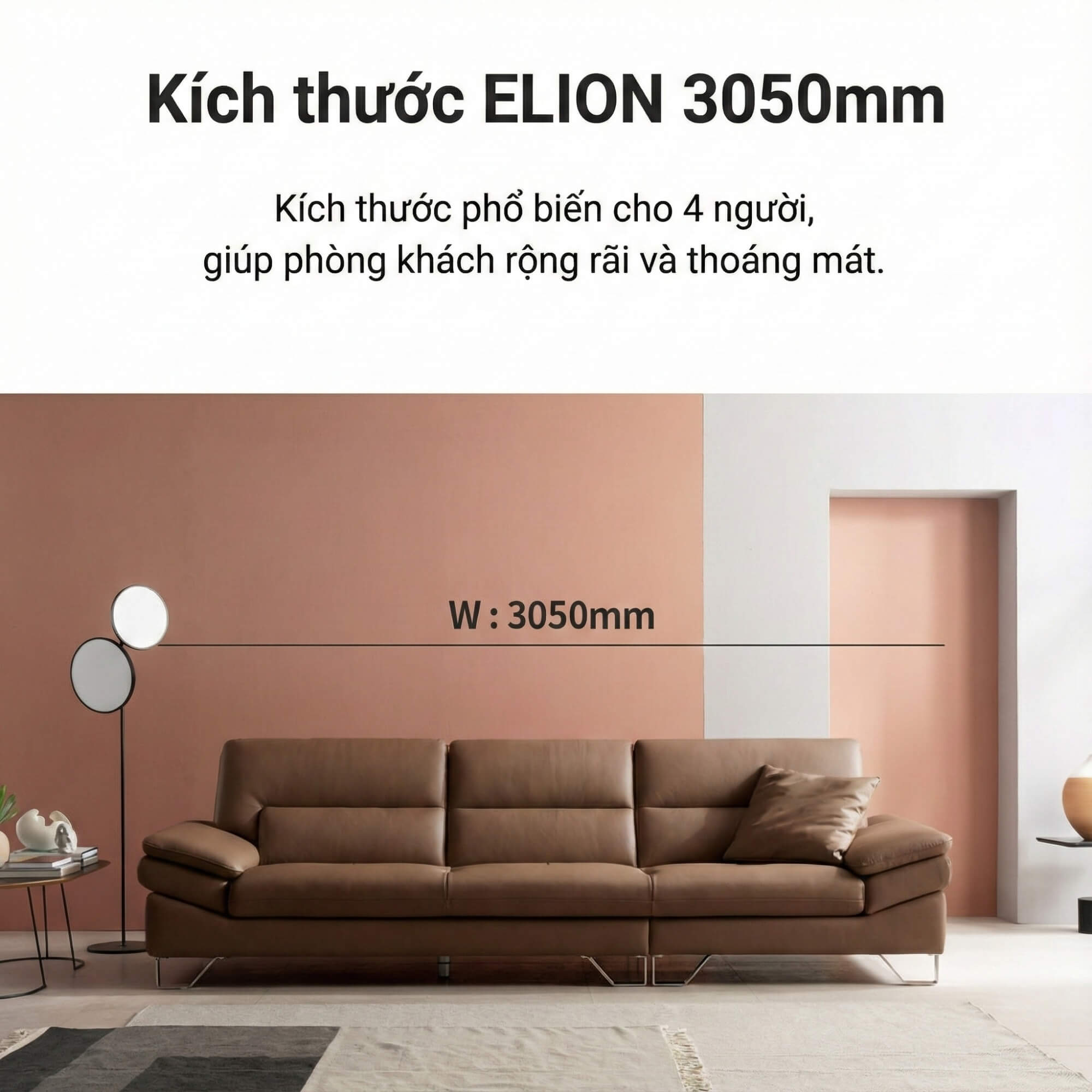 Sofa ELION – Sofa Văng Da Cao Cấp Hiện Đại Thiết Kế Tay Daybed